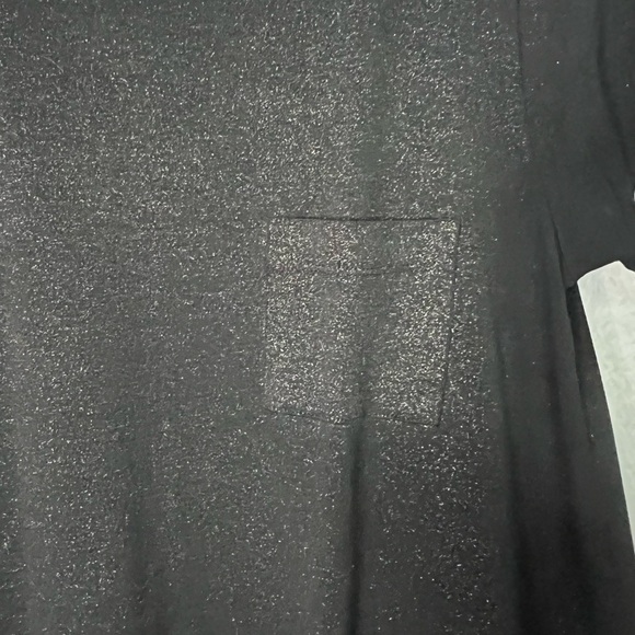 LuLaRoe Carly Elegant Black & Glitter Short Sleeve Swing Dress with High-Low Hem - Picture 9 of 11